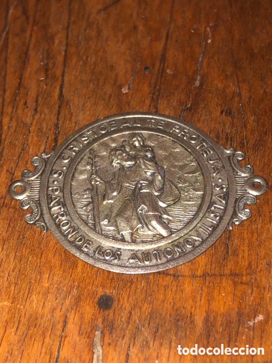 Antig&uuml;edades: Medalla protecci&oacute;n San Crist&oacute;bal - Foto 1