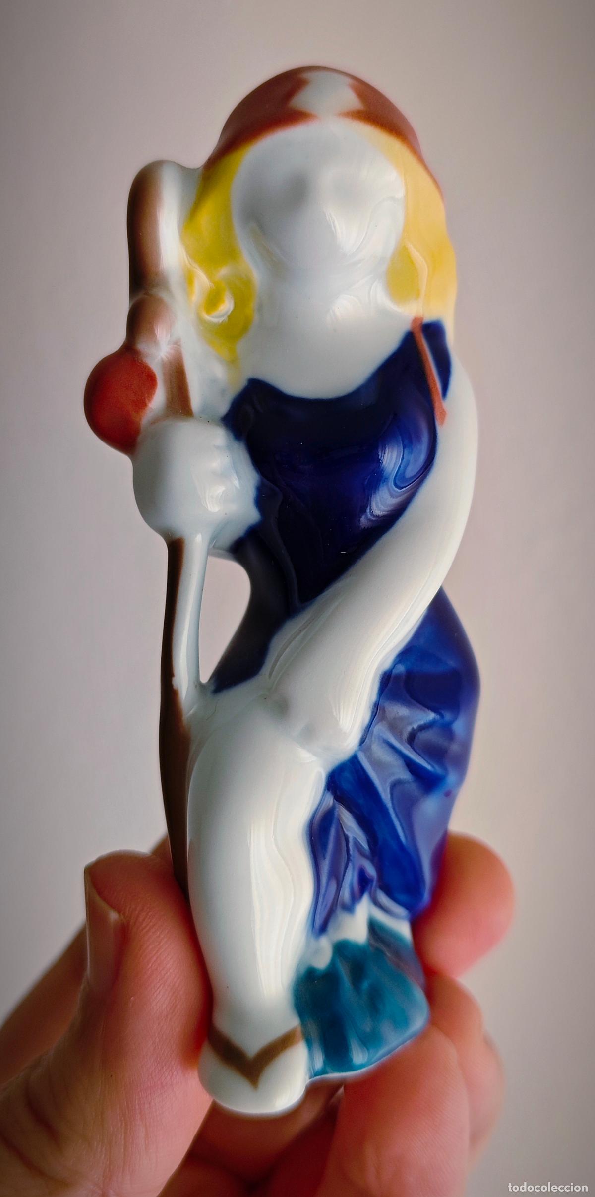 Antig&uuml;edades: FIGURA SARGADELOS PEREGRINA N&ordm;3 - DO CASTRO - 11 CM ALTURA - PORCELANA