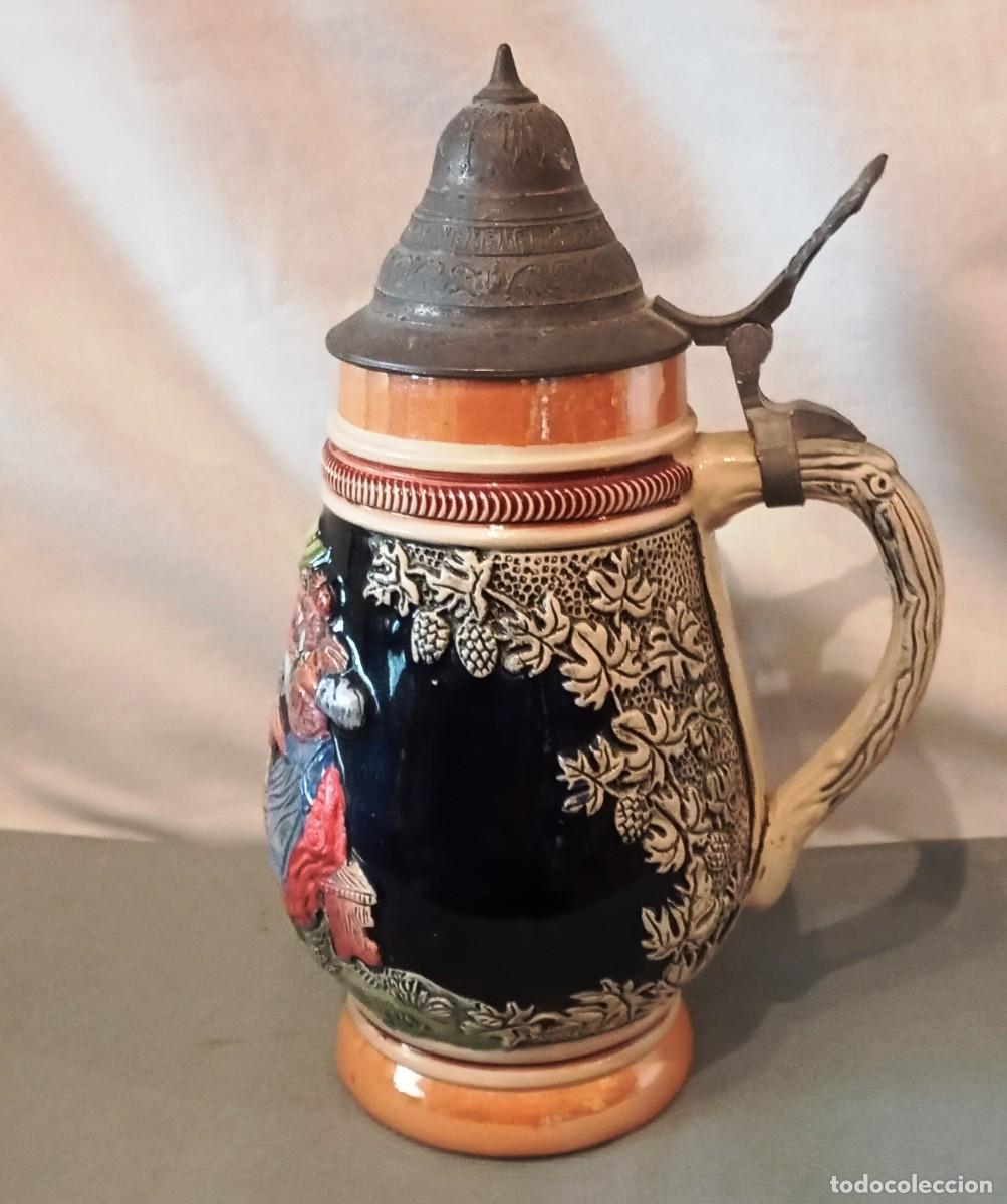 Antig&uuml;edades: Jarra Alemana King Bierkrug Cer&aacute;mica