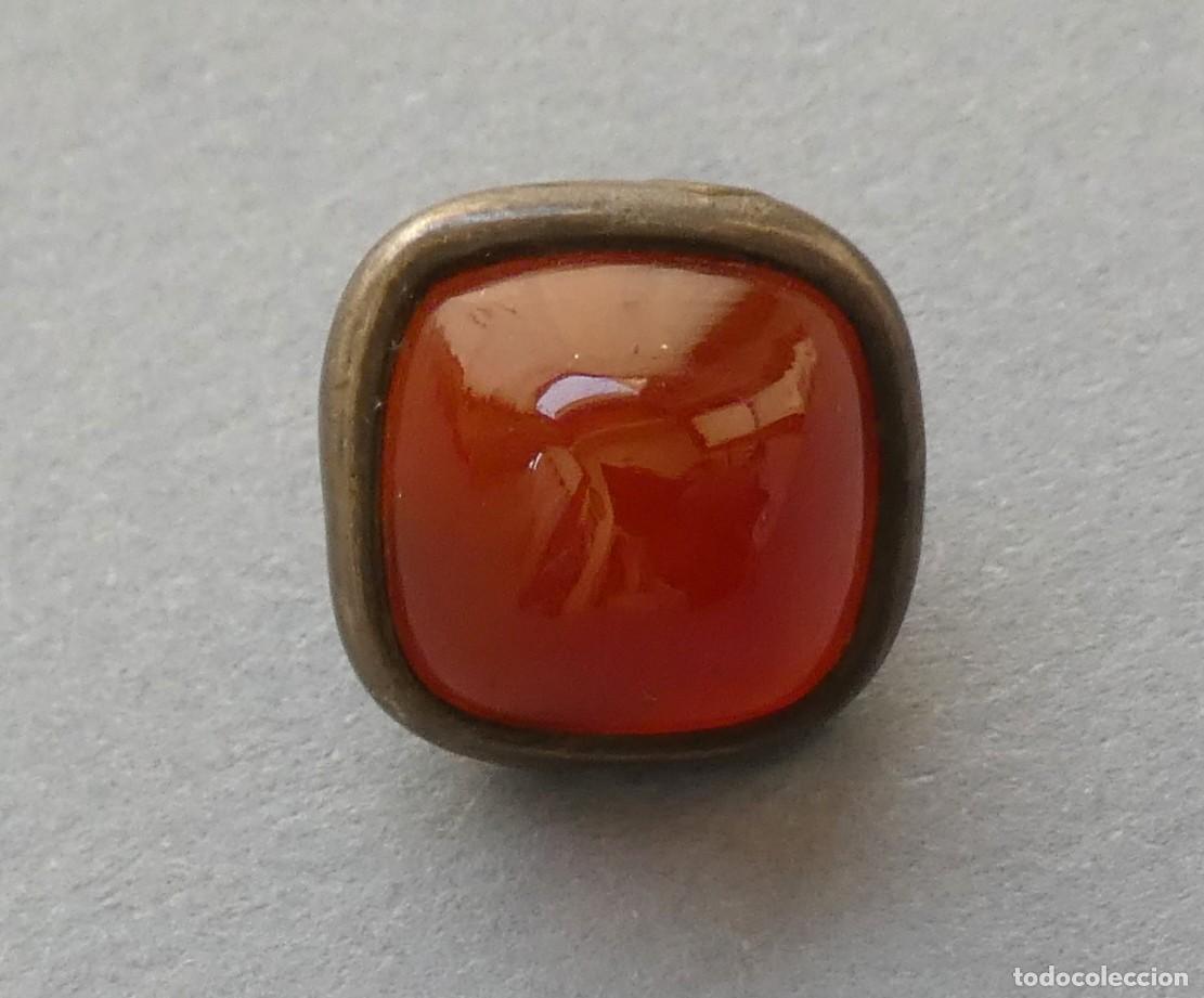 Antig&uuml;edades: ANTIGUO BOT&Oacute;N - PIEDRA Y PLATA PPIO.S.XX