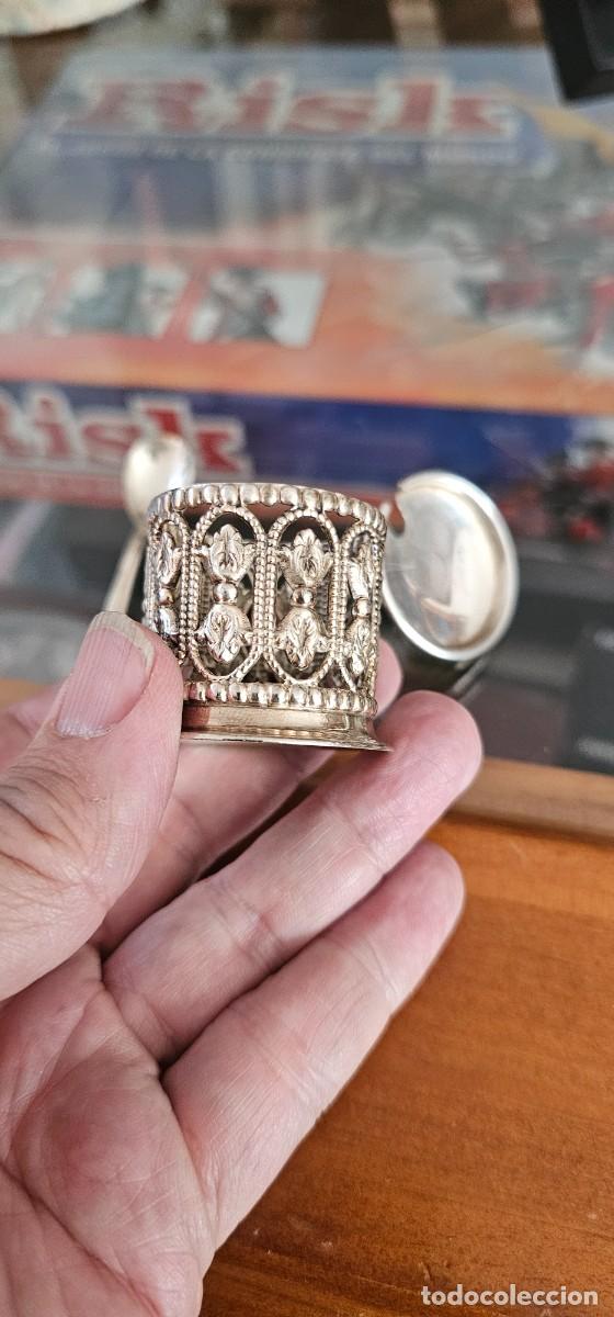 Antig&uuml;edades: Tarrito con cucharilla con sellos plata - Foto 7