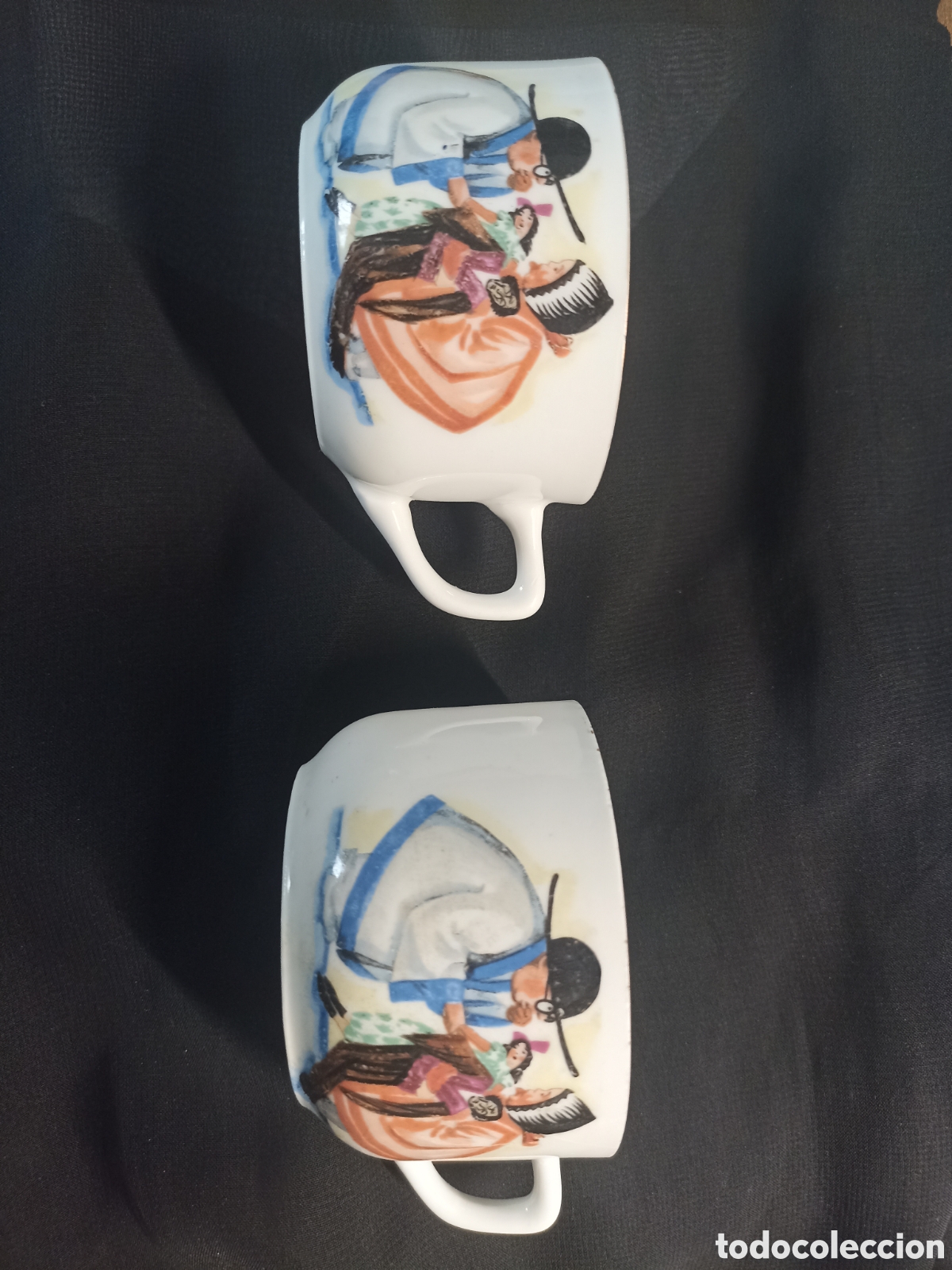 Antig&uuml;edades: Dos tazas de porcelana bavaria