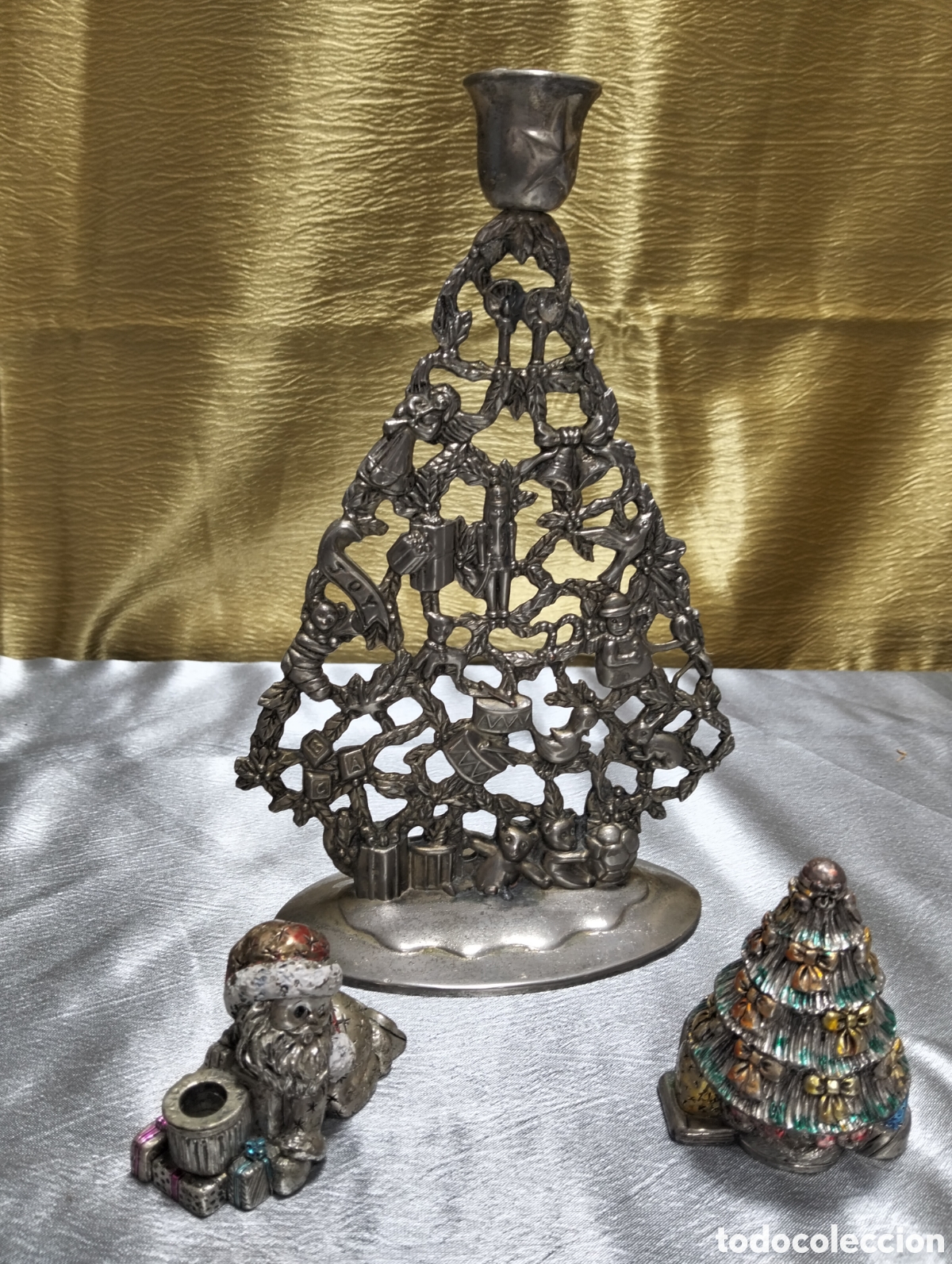 Antig&uuml;edades: Adornos Navidad metales - Foto 1