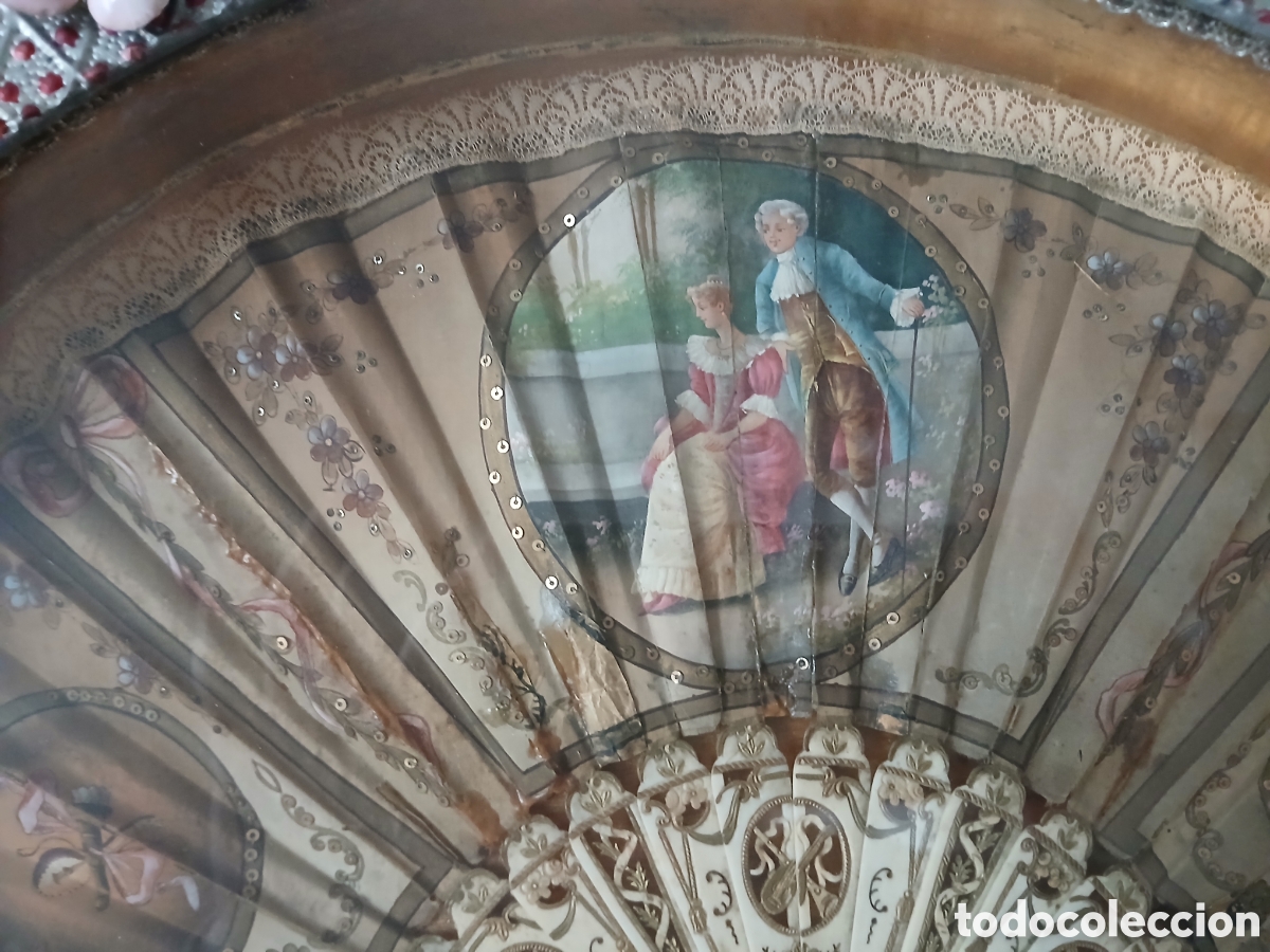 Antig&uuml;edades: Abanico en vitrina (abaniquera) - Foto 2