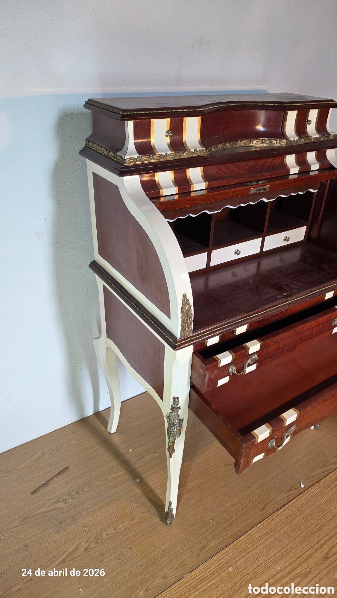 Antig&uuml;edades: Antiguo escritorio bureau de caoba - Foto 6