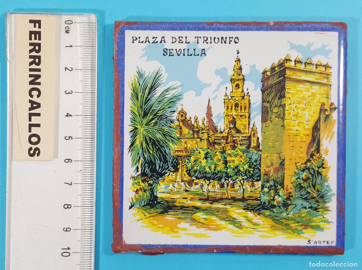 Antig&uuml;edades: BALDOSIN PLAZA DEL TRIUNFO SEVILLA, S'ARTEF, BALDOSA