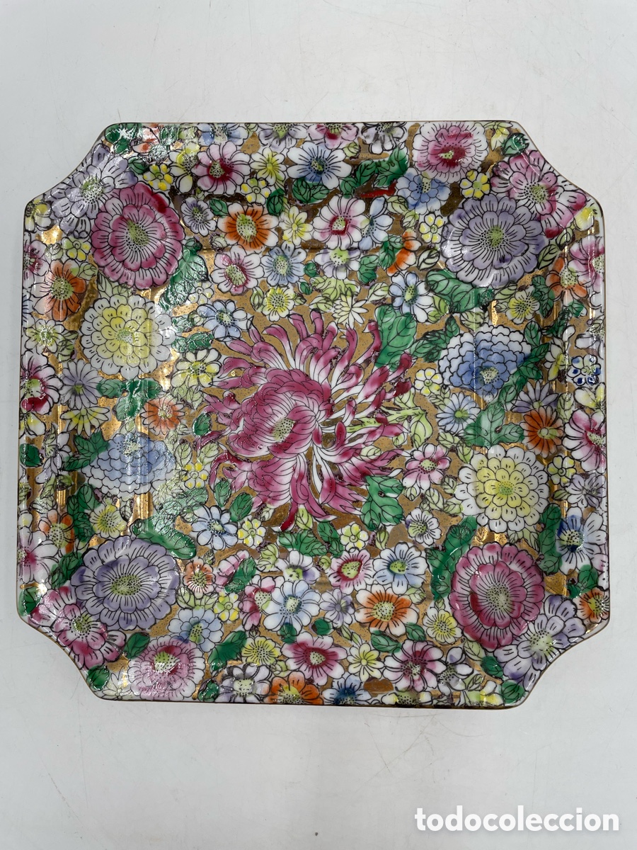 Antig&uuml;edades: Plato fuente cer&aacute;mica porcelana china