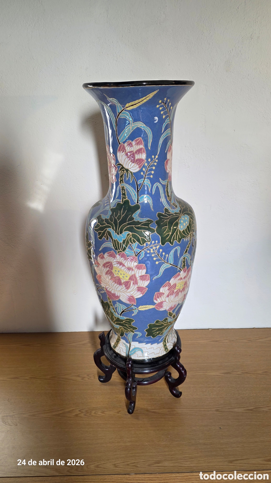 Antig&uuml;edades: Gran jarron asi&aacute;tico 1.02 metros