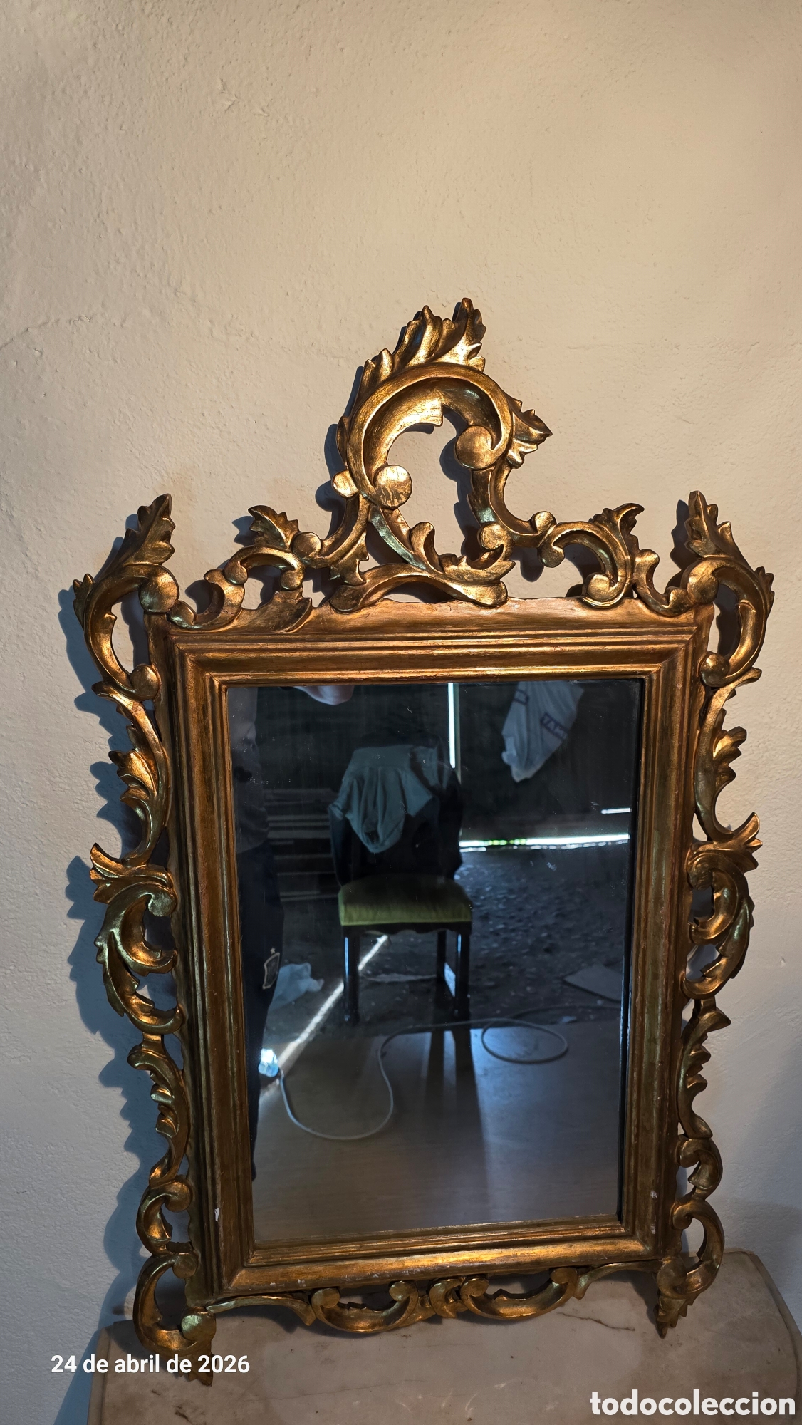 Antig&uuml;edades: Antigua consola recibidor y cornucopia - Foto 2