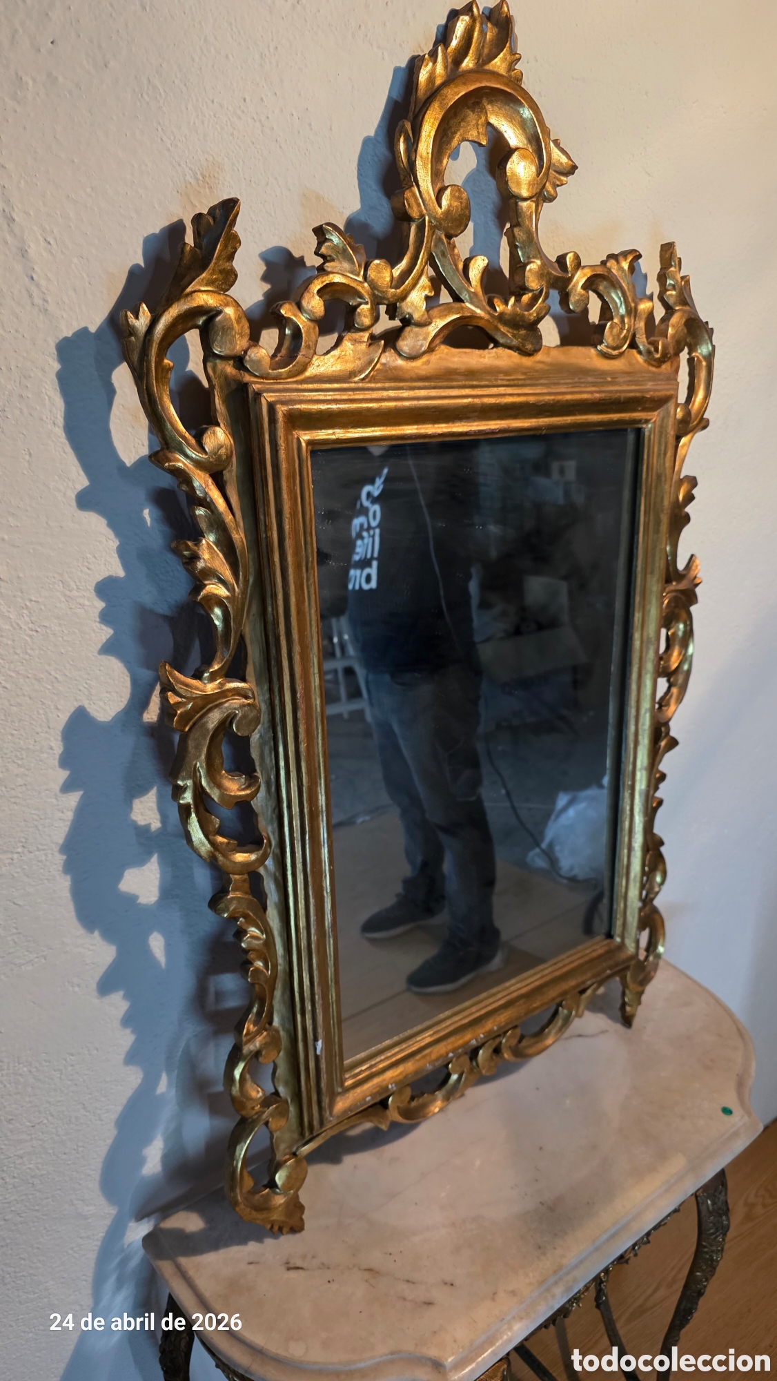 Antig&uuml;edades: Antigua consola recibidor y cornucopia - Foto 4