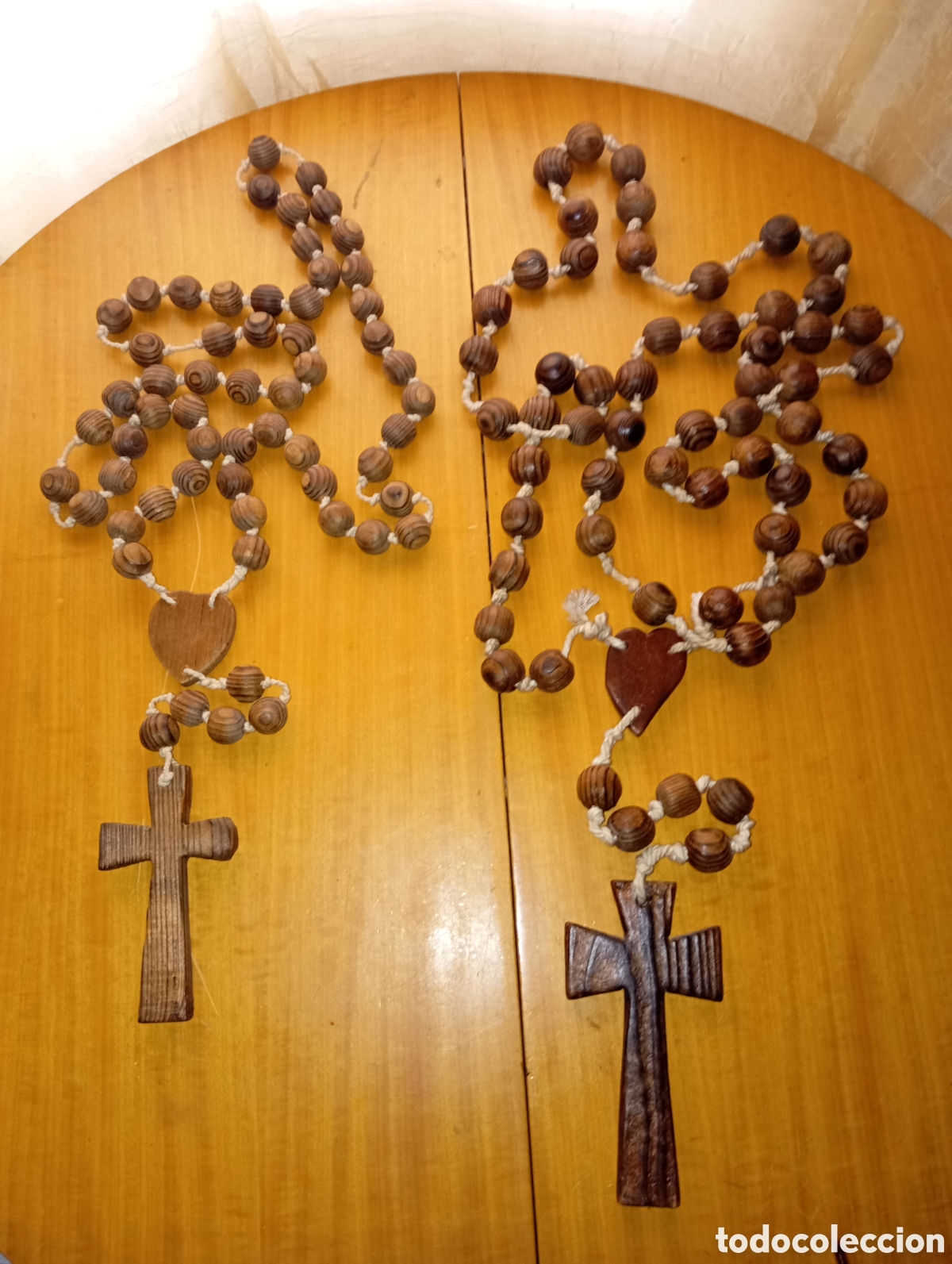 Antig&uuml;edades: Rosarios de madera gran tama&ntilde;o