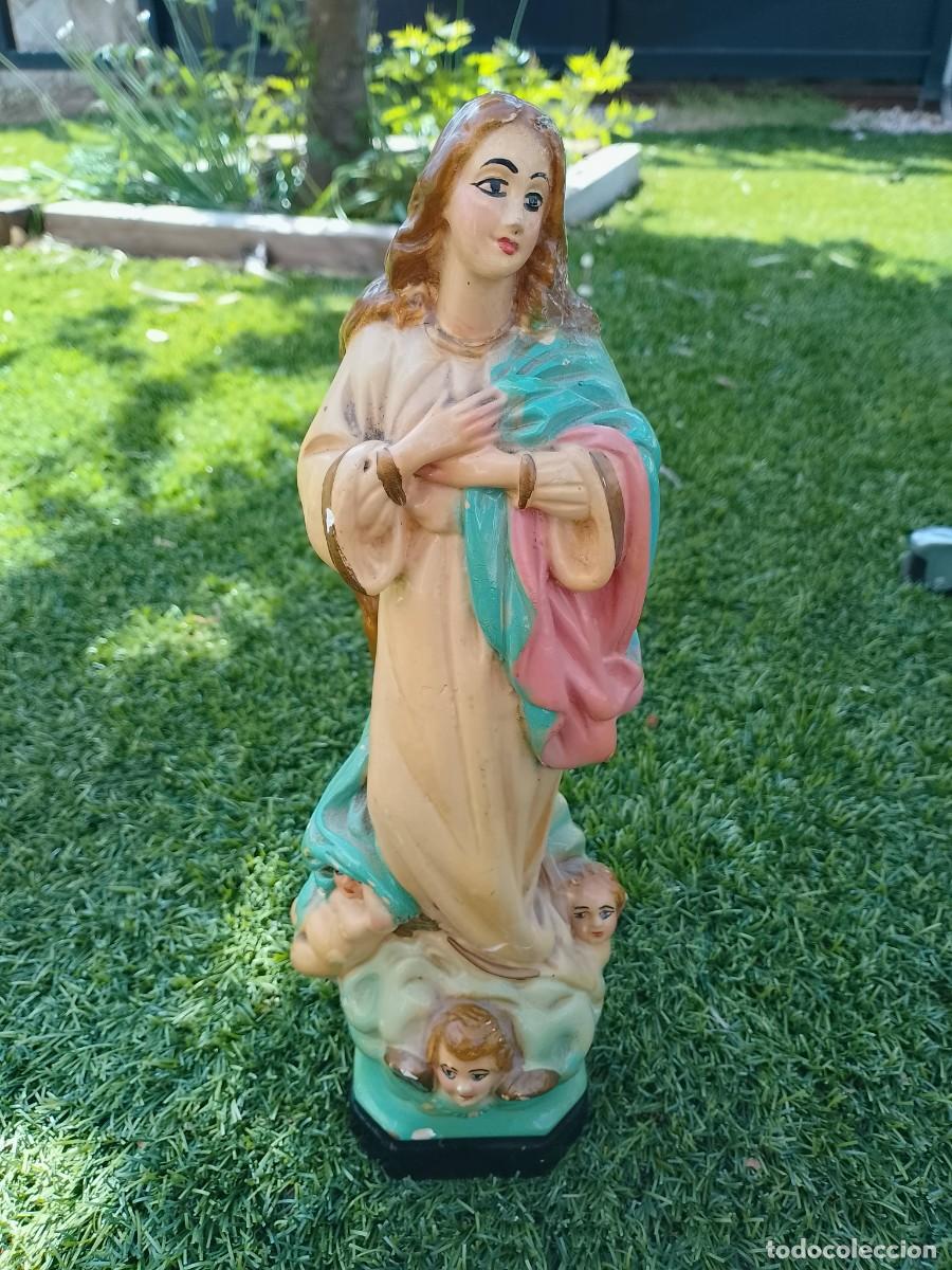 Antig&uuml;edades: Inmaculada Concepci&oacute;n estuco policromado - Foto 2