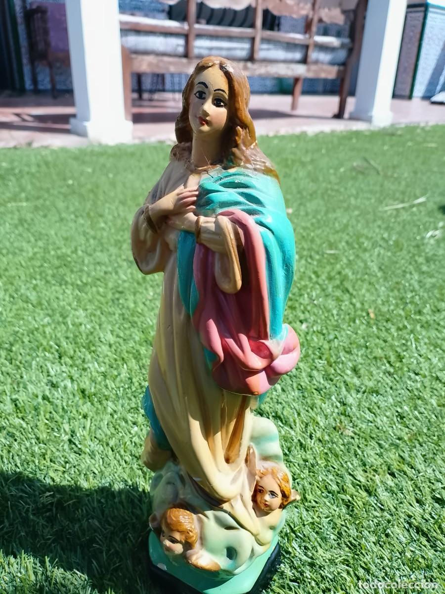 Antig&uuml;edades: Inmaculada Concepci&oacute;n estuco policromado - Foto 9
