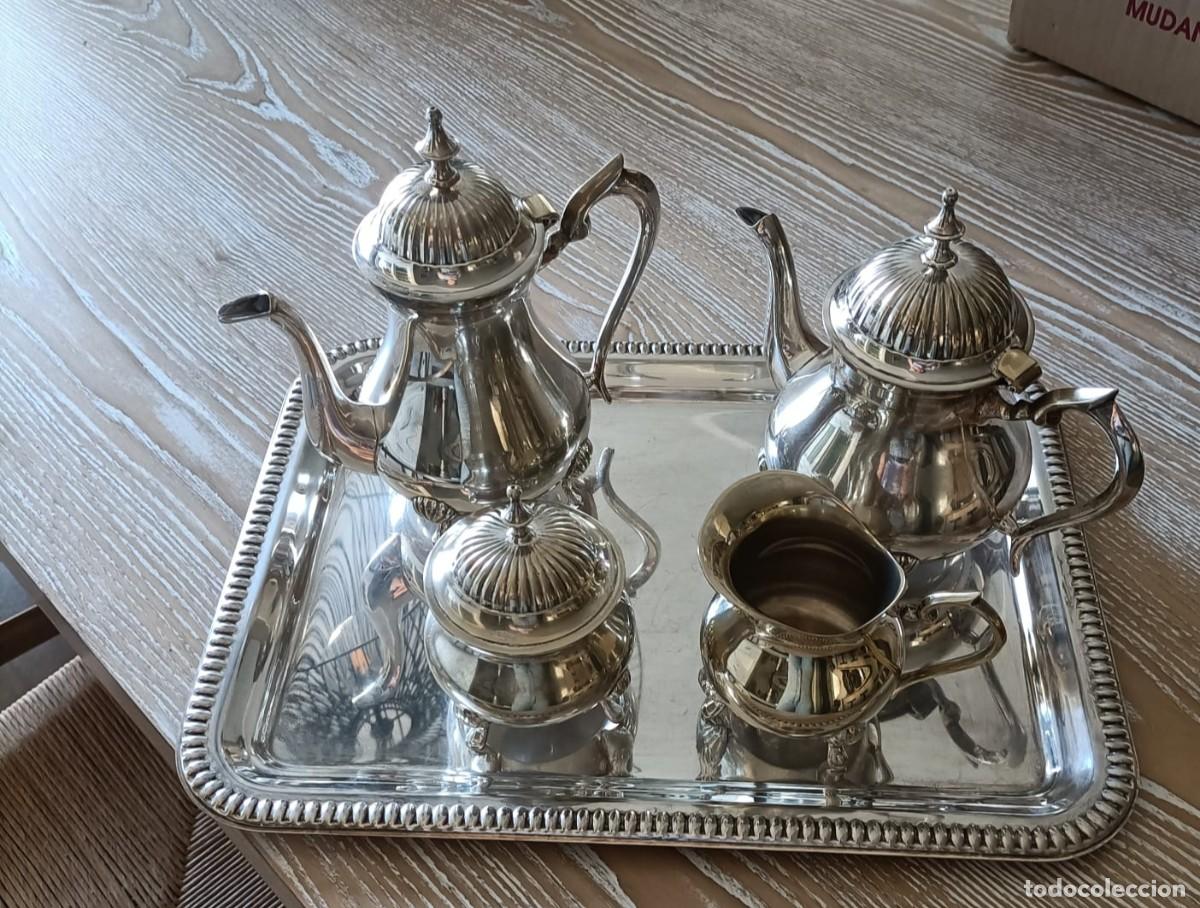 Antig&uuml;edades: Juego de t&eacute; de plata chapada - Foto 1