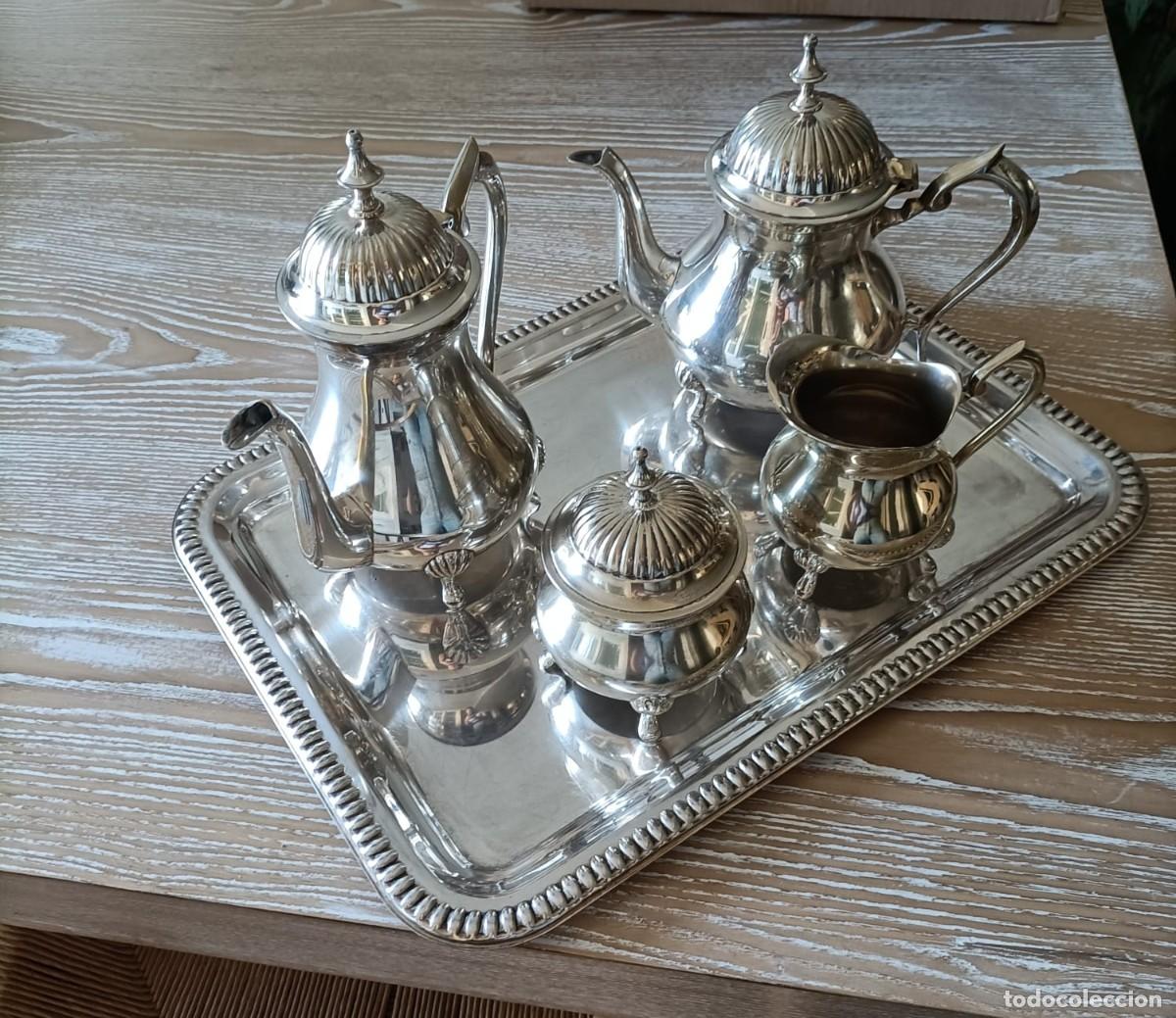 Antig&uuml;edades: Juego de t&eacute; de plata chapada - Foto 3