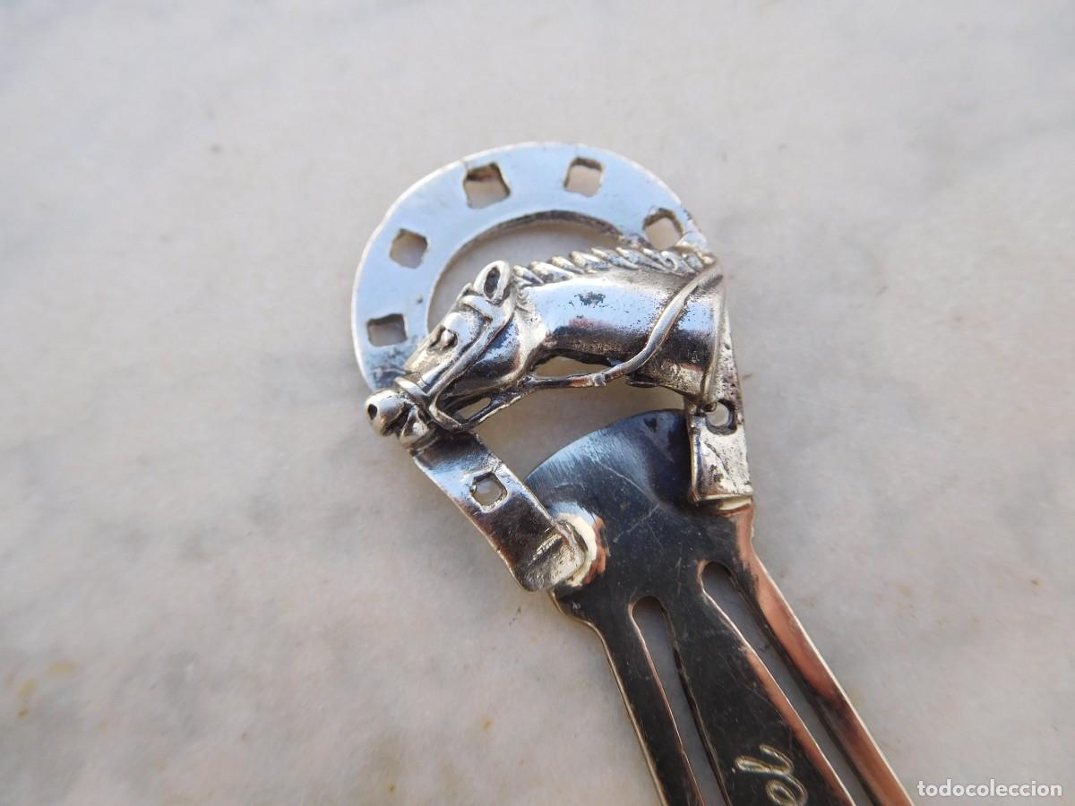 Antig&uuml;edades: Punto de libro de plata herradura caballo