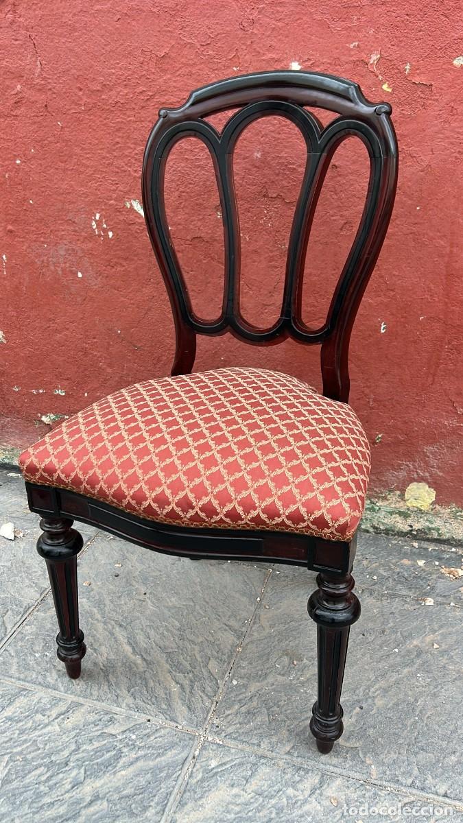 Antig&uuml;edades: SILLA ANTIGUA DE NOGAL DE 90 CMS. DE ALTURA