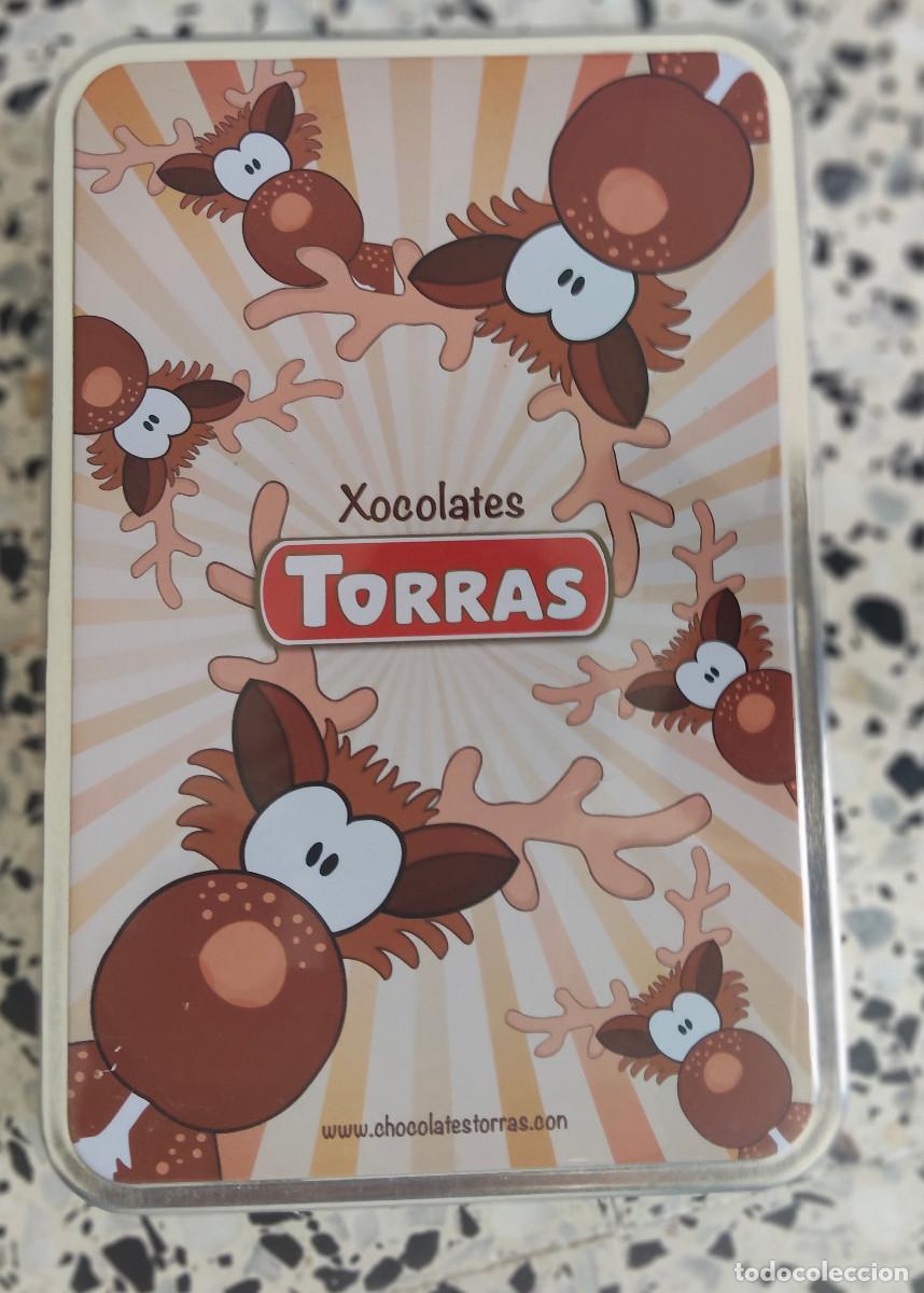 Antig&uuml;edades: caja metalica chocolates Torras -