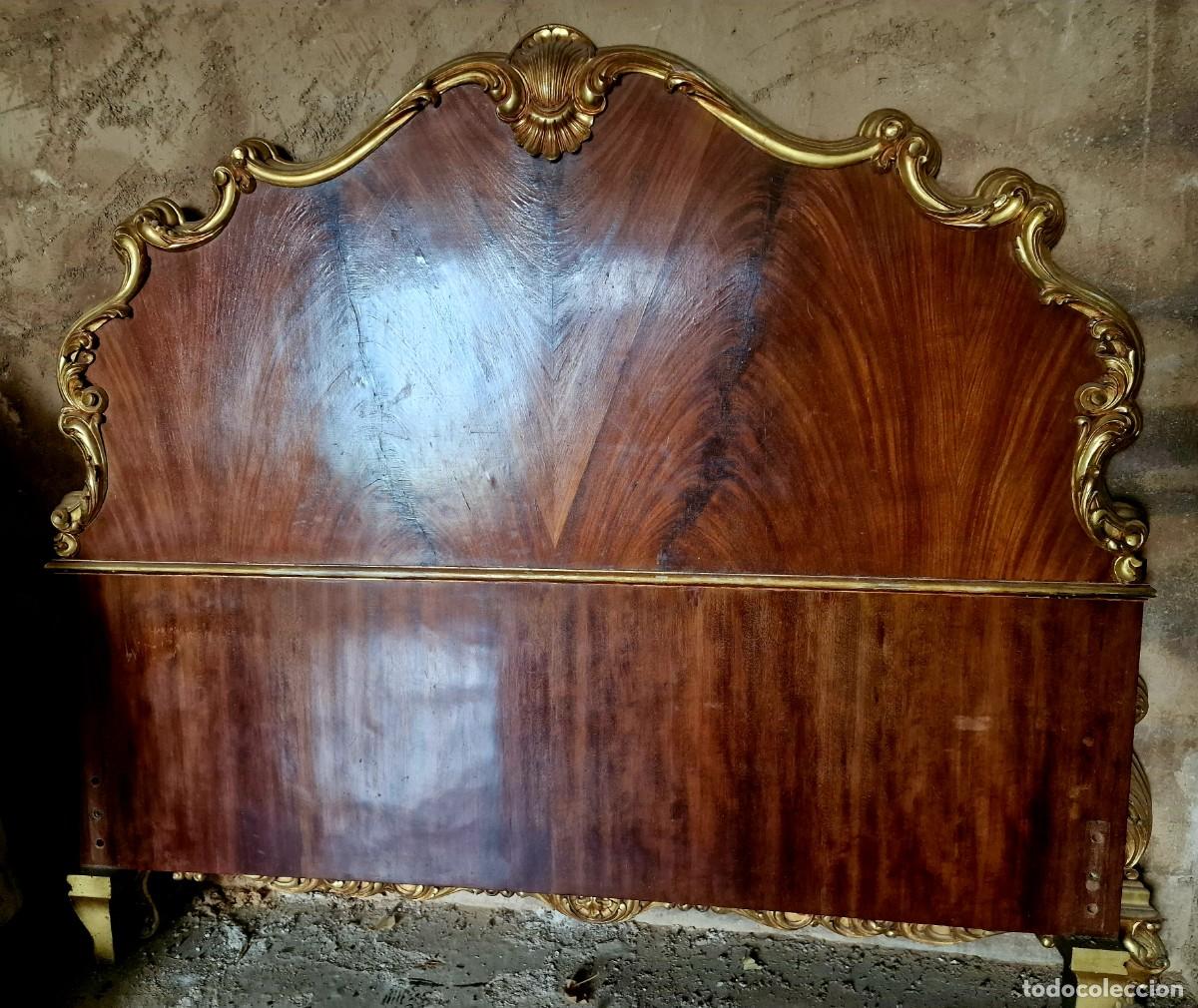 Antig&uuml;edades: Cabecero y Piecero Estilo Luis XV 150cm - Foto 1
