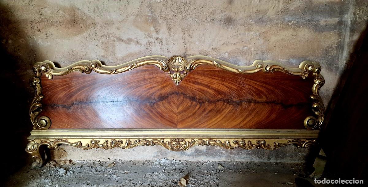 Antig&uuml;edades: Cabecero y Piecero Estilo Luis XV 150cm - Foto 5