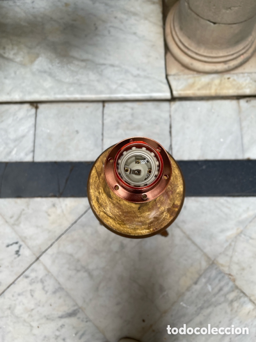 Antig&uuml;edades: L&aacute;mpara madera siglo XX - Foto 6
