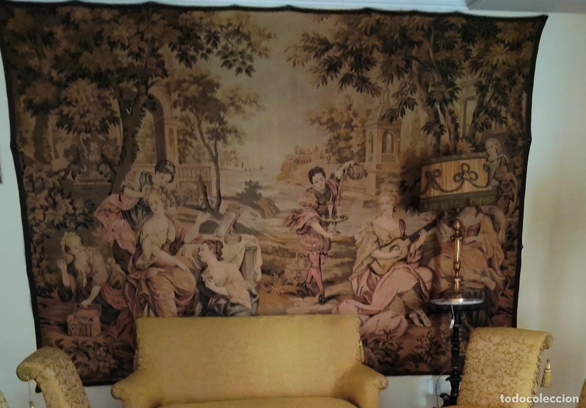 Antig&uuml;edades: Gran tapiz antiguo Las Aventuras de Telemaco seg&uacute;n obra de Rubens