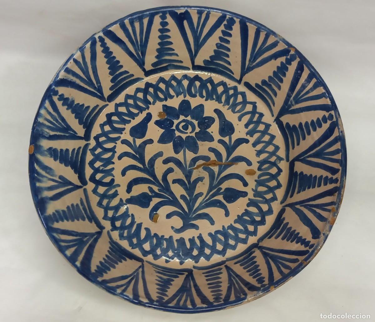 Antig&uuml;edades: ANTIGUO LEBRILLO DE FAJALAUZA S. XIX - 33 Cm.