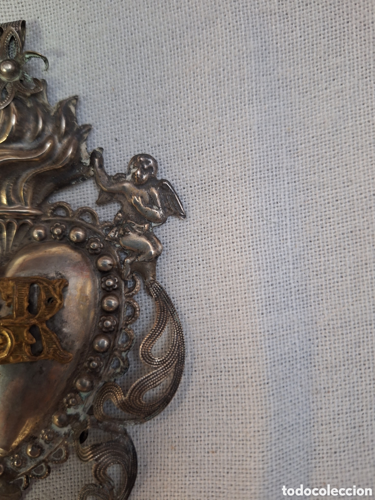Antig&uuml;edades: Antiguo ex-voto de plata - Foto 2
