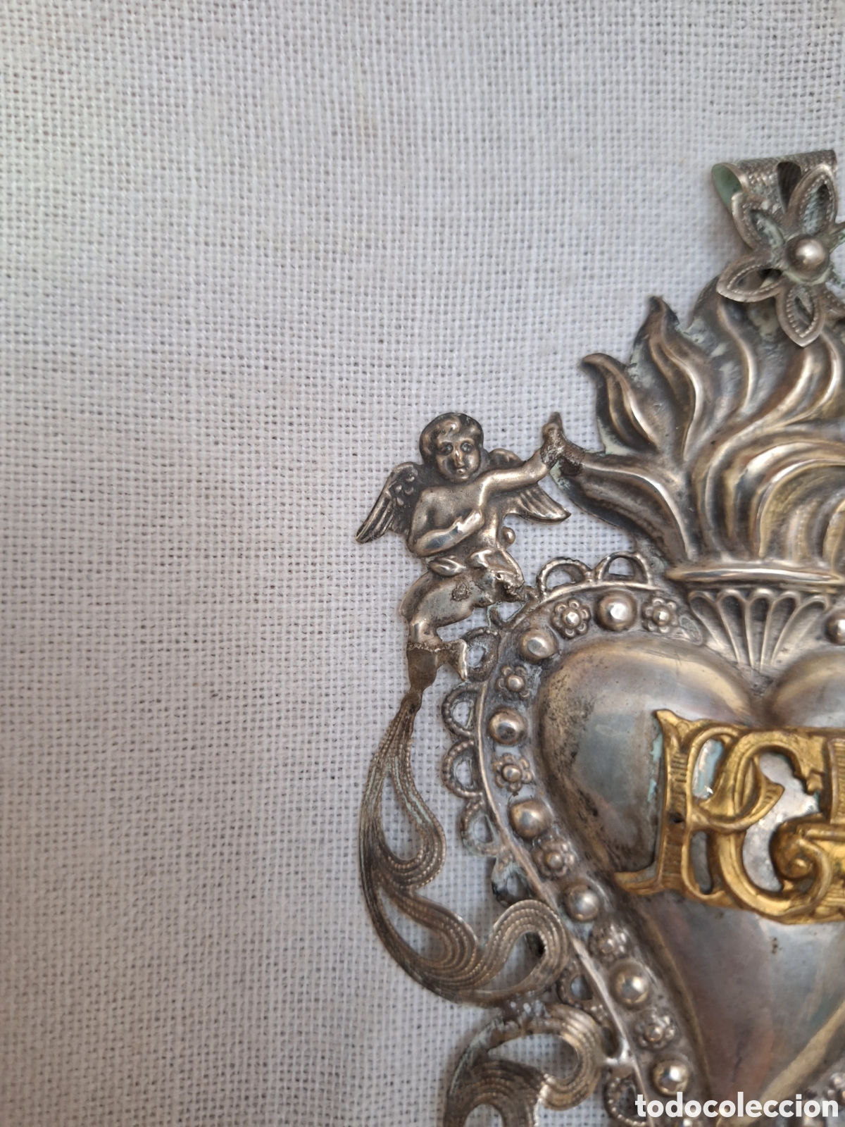 Antig&uuml;edades: Antiguo ex-voto de plata - Foto 3