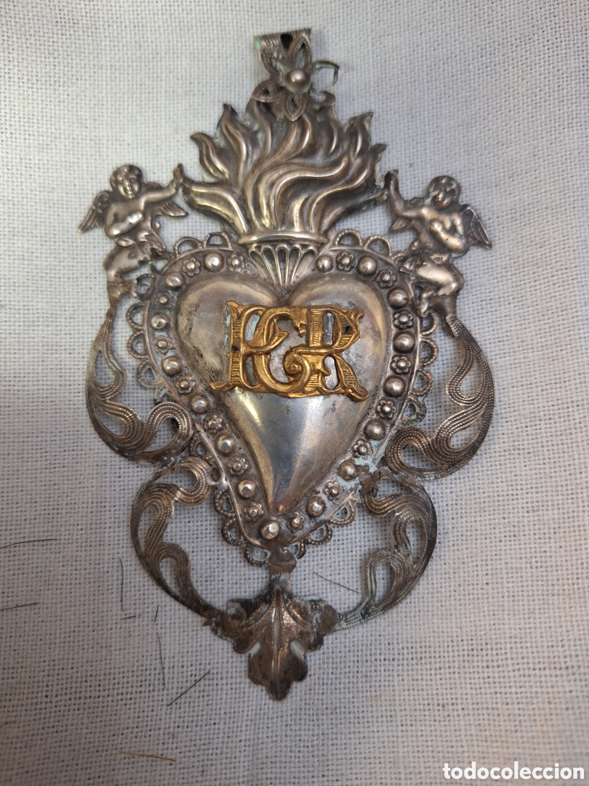 Antig&uuml;edades: Antiguo ex-voto de plata - Foto 1