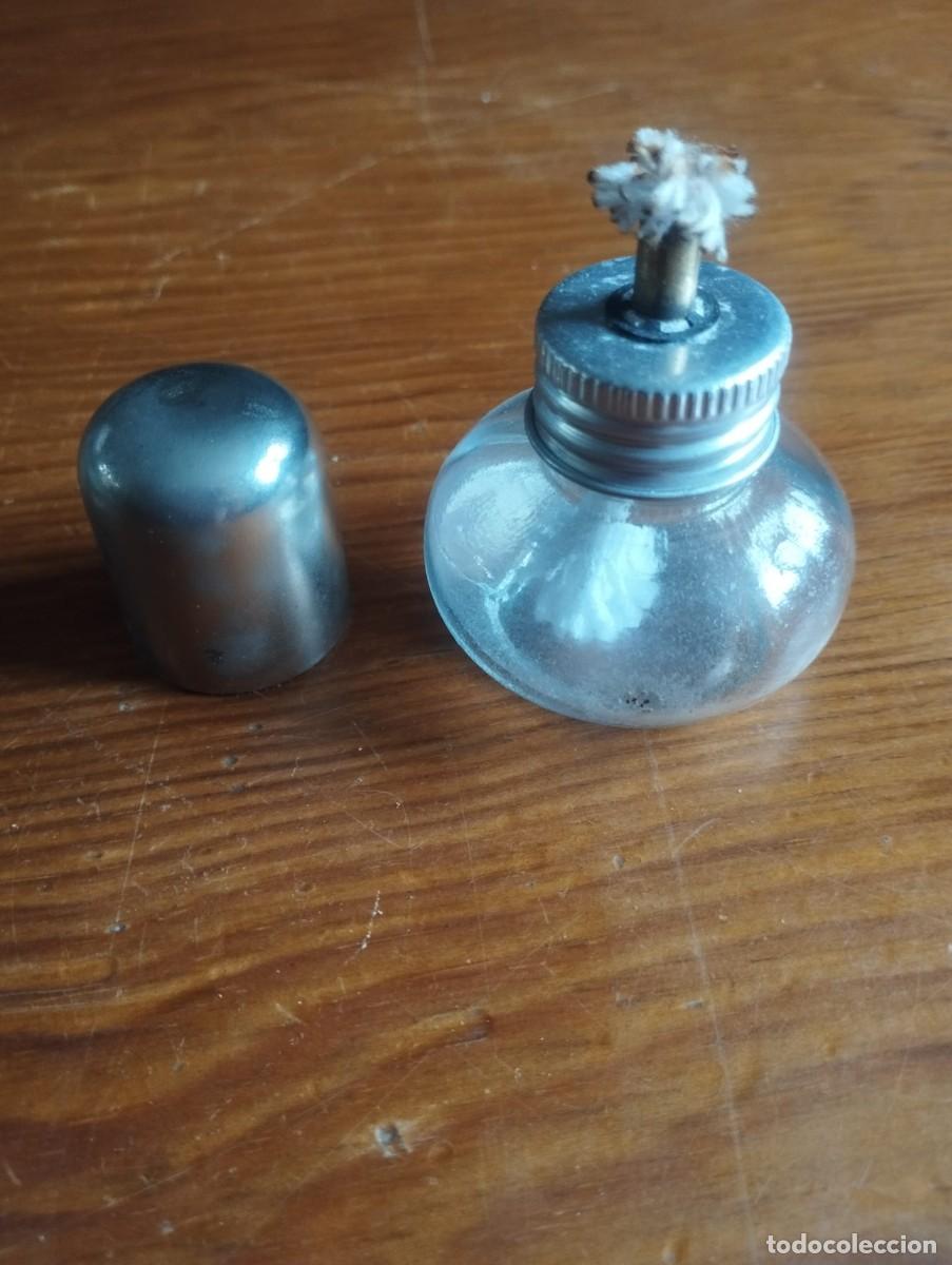 Antig&uuml;edades: Mechero de alcohol de vidrio (o l&aacute;mpara de alcohol)