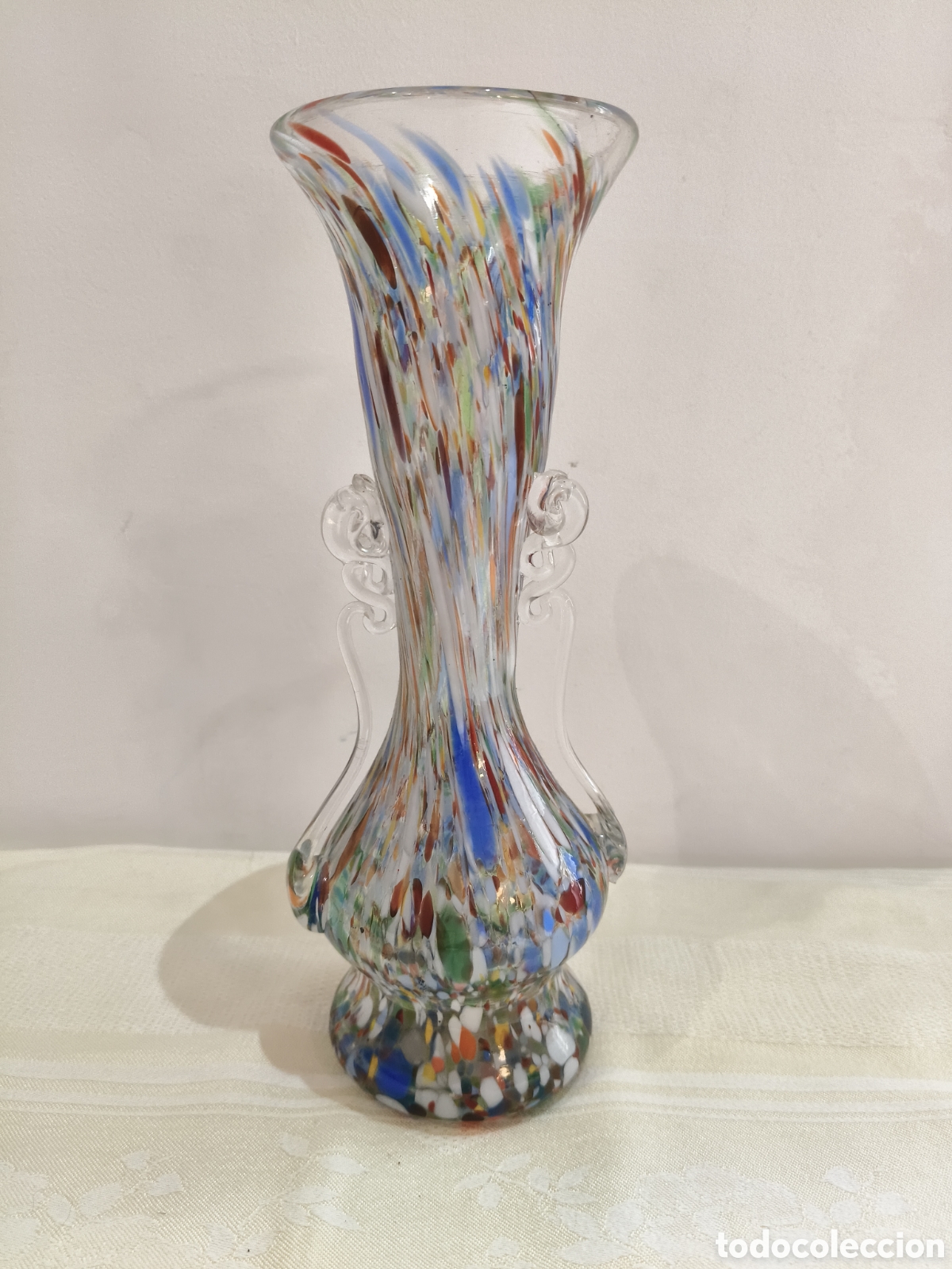 Antig&uuml;edades: Jarron Murano Cristal veneciano millefiori, Venecia mil colores, Italia