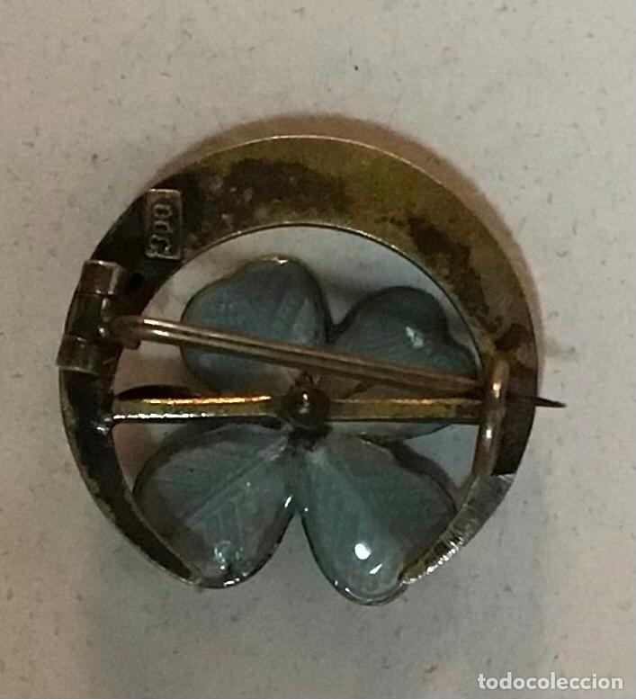 Antig&uuml;edades: BROCHE DE PLATA Y ESMALTE - Foto 2