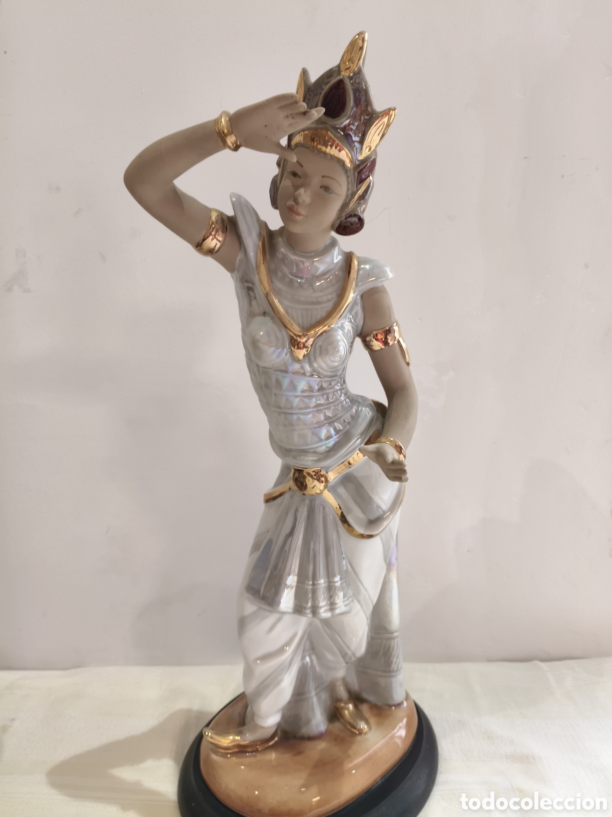 Oggetti Antichi: BELLA FIGURA DE BAILARINA TAILANDESA A&Ntilde;OS 80 ESTILO LLADRO