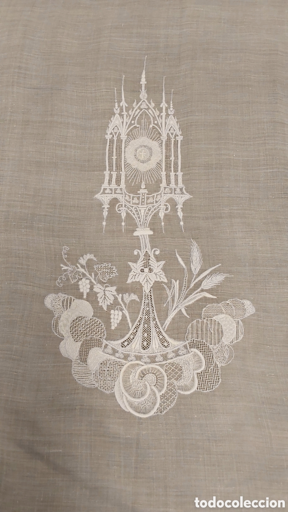 Antig&uuml;edades: Toalla de comulgar siglo XlX