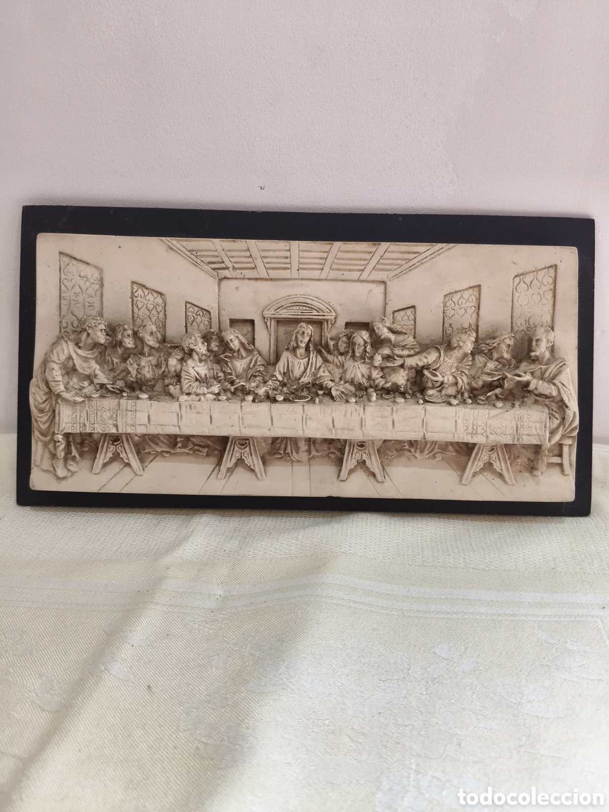 Antig&uuml;edades: Antiguo cuadro de la &Uacute;ltima Cena de Jes&uacute;s a&ntilde;os 70s