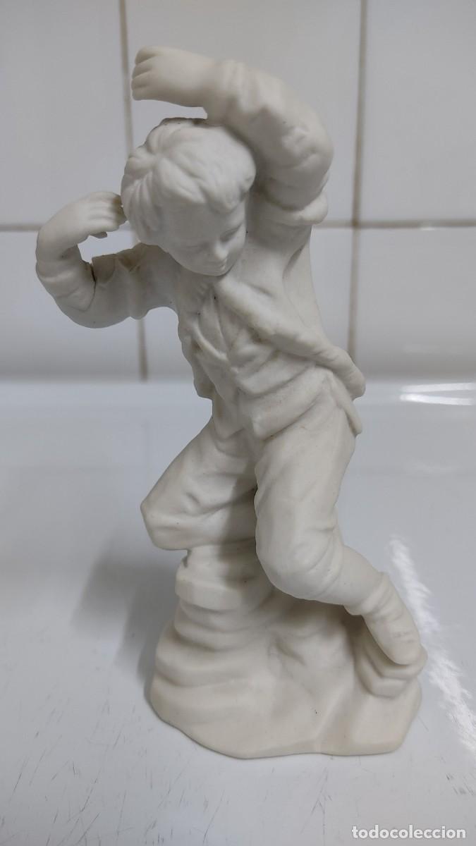 Antig&uuml;edades: Figura de porcelana biscuit vintage hecho en Espa&ntilde;a