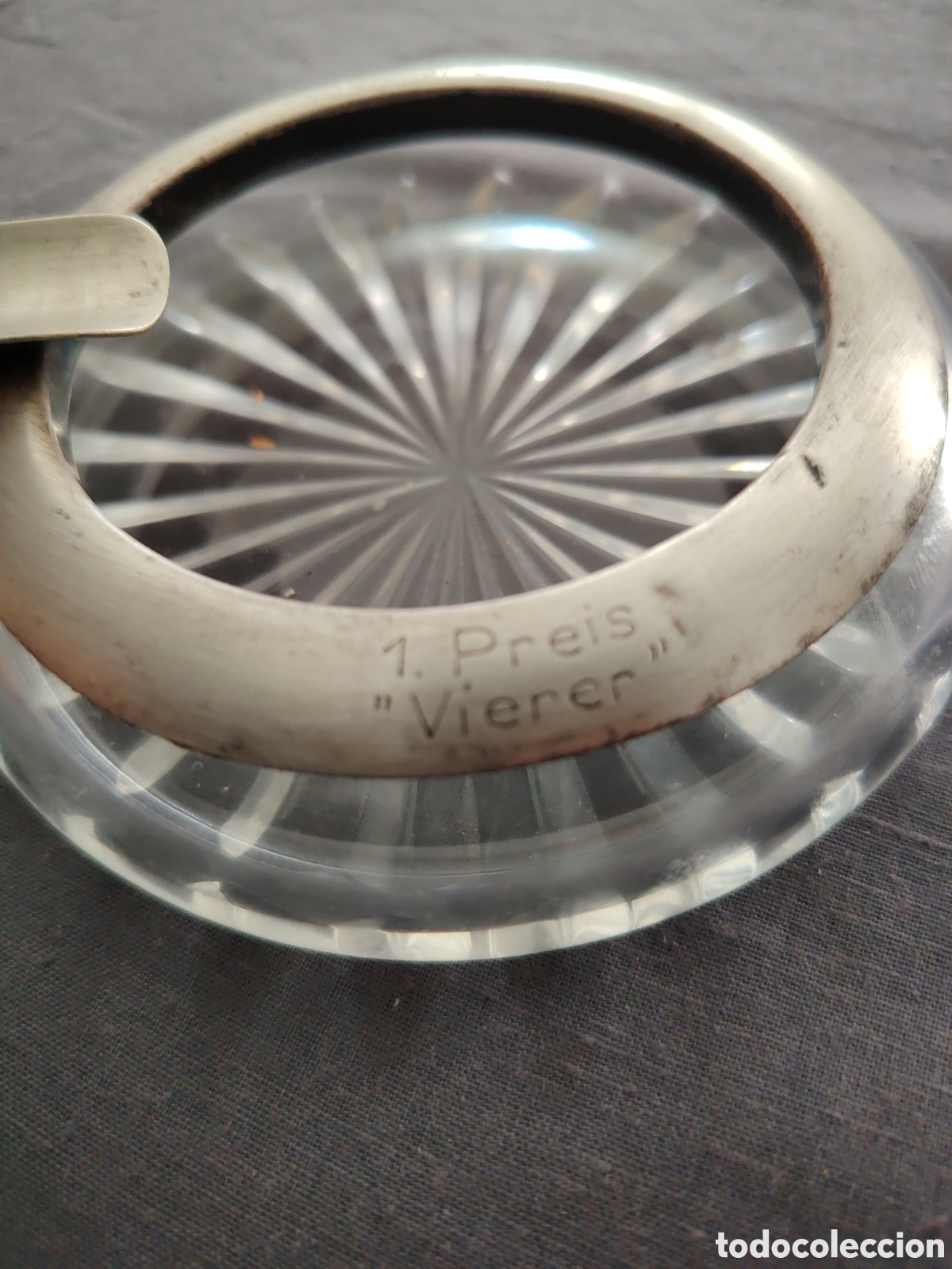 Antig&uuml;edades: CENICERO DE PLATA ANTIGUO - Foto 2