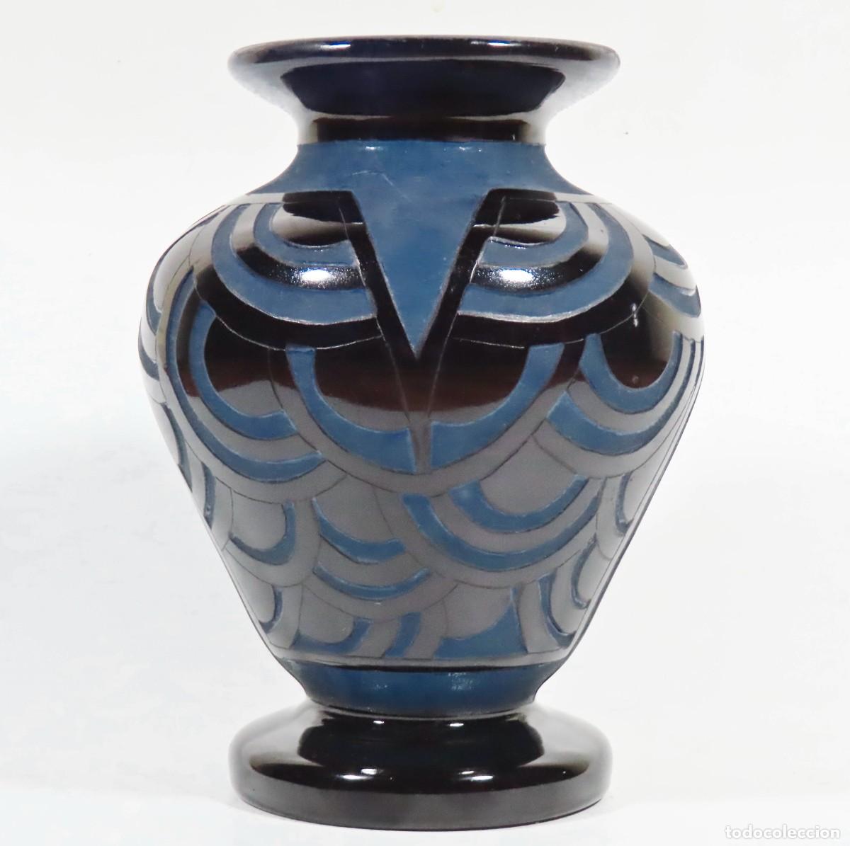 Antig&uuml;edades: JARR&Oacute;N CHARLES SCHNEIDER LE VERRE FRAN&Ccedil;AIS NENUPHARS ART D&Eacute;CO