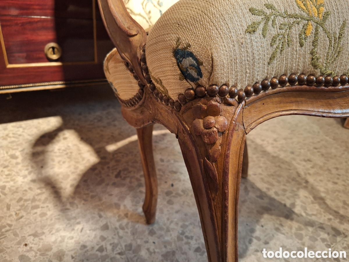 Antig&uuml;edades: PAREJA DE SILLONES DE &Eacute;POCA LUIS XV - Foto 8