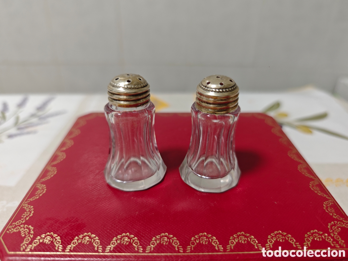 Antig&uuml;edades: Dos aleros en plata de ley y cristal - Foto 5