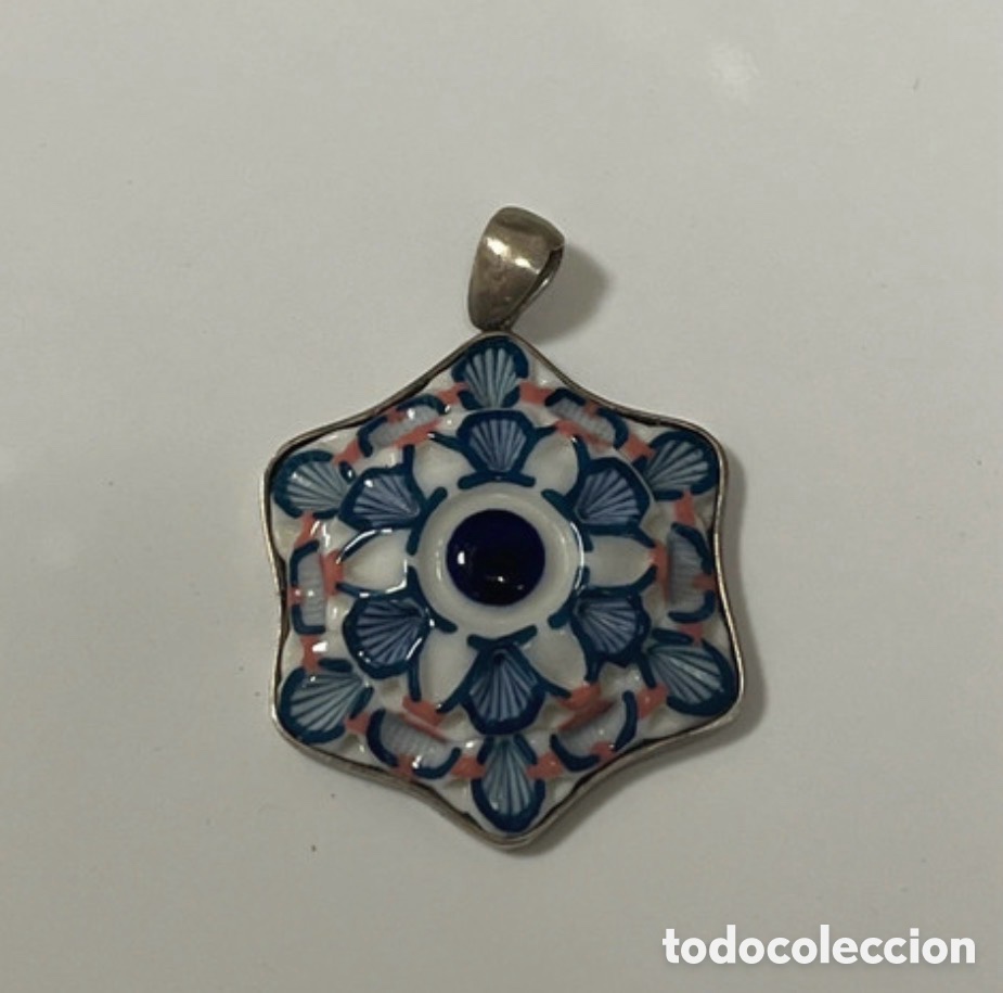 Antig&uuml;edades: Colgate de plata y cer&aacute;mica de Sargadelos (A5)