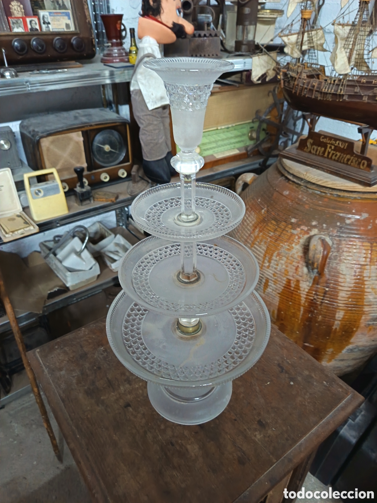 Antiguidades: CENTRO FRUTERO DE CRISTAL SANTA LUC&Iacute;A MURCIA SIGLO XIX HEREDEROS DE VALARINO