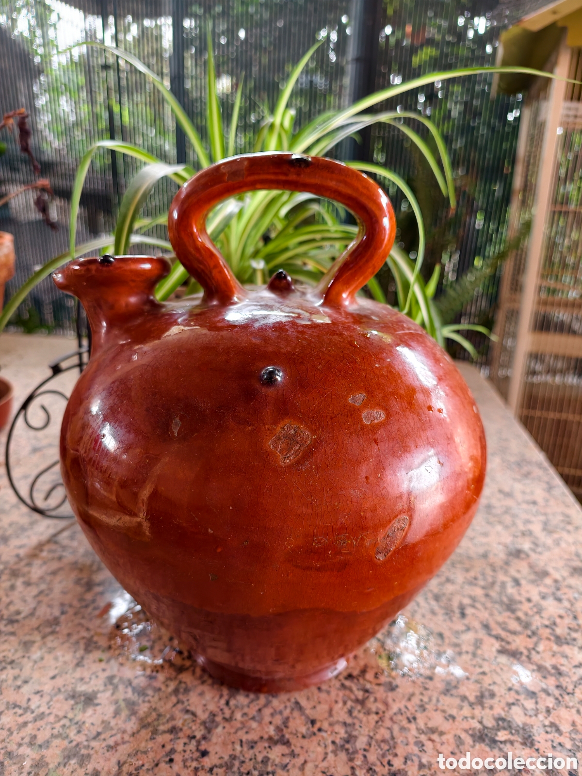 Antig&uuml;edades: Antigua aceitera de cer&aacute;mica, catalana