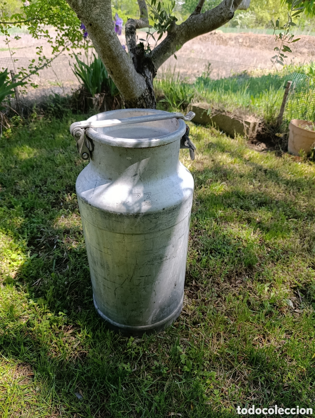 Antig&uuml;edades: Lechera antigua 40L: S.A.L.I. (Girona) - Fabricaci&oacute;n M. Pujadas (1973)