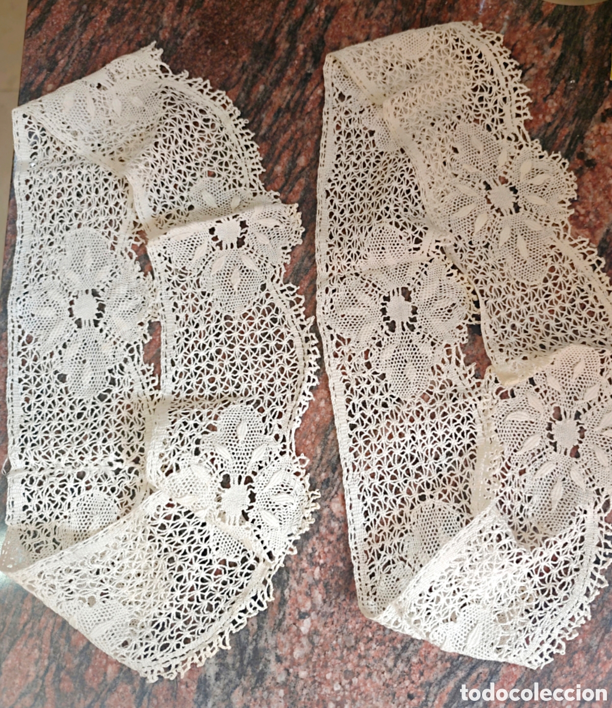 Antig&uuml;edades: Puntilla de encaje antiguo para funda almohada