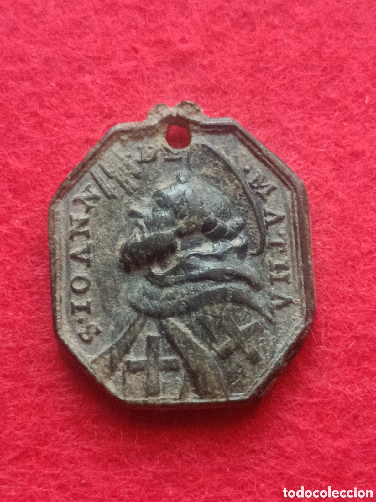 Antig&uuml;edades: Medalla religiosa San Juan de la Mata y Virgen de Gracia Granada