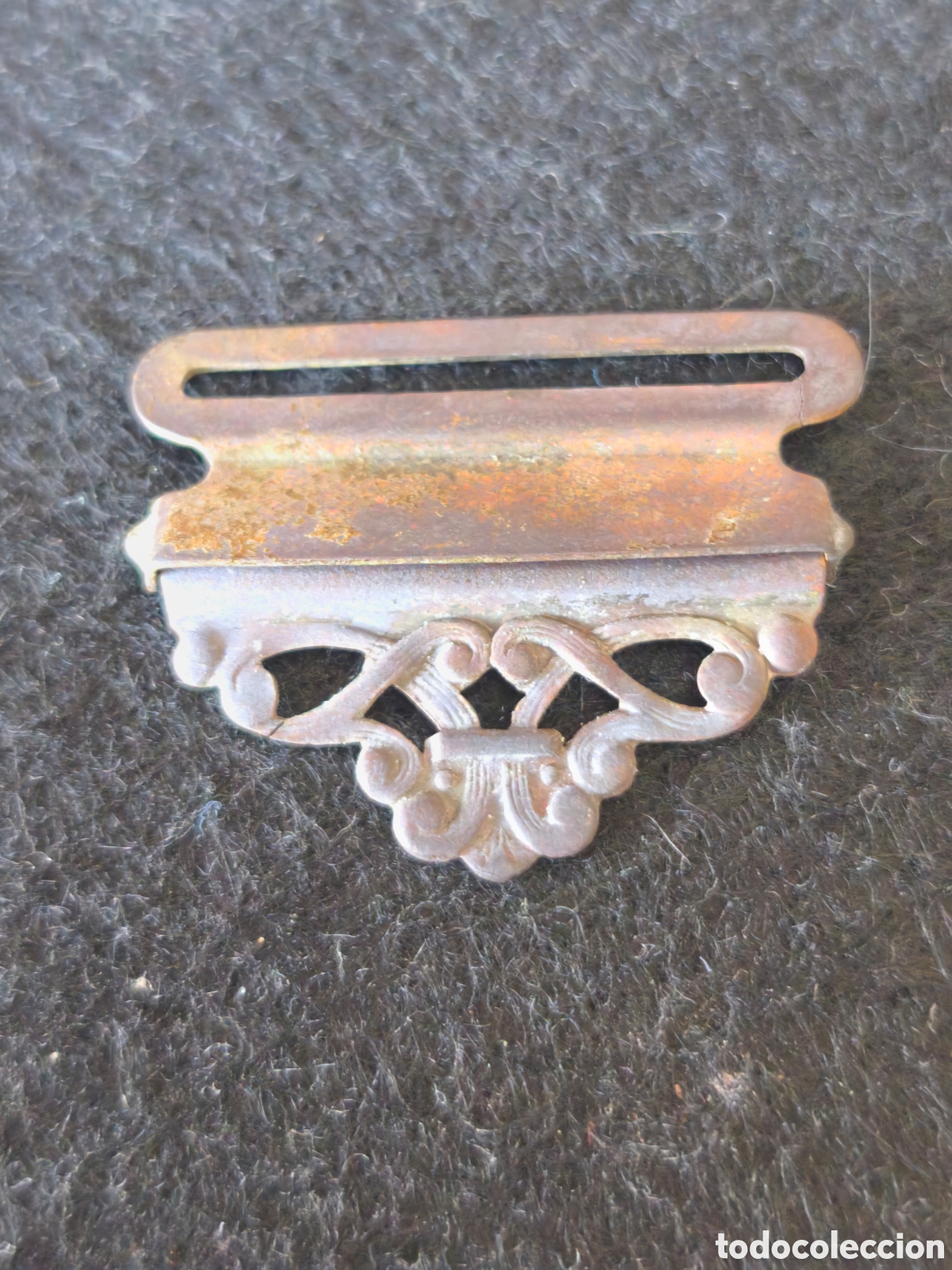 Antig&uuml;edades: Cierre monedero tela antiguo S XVIII XIX