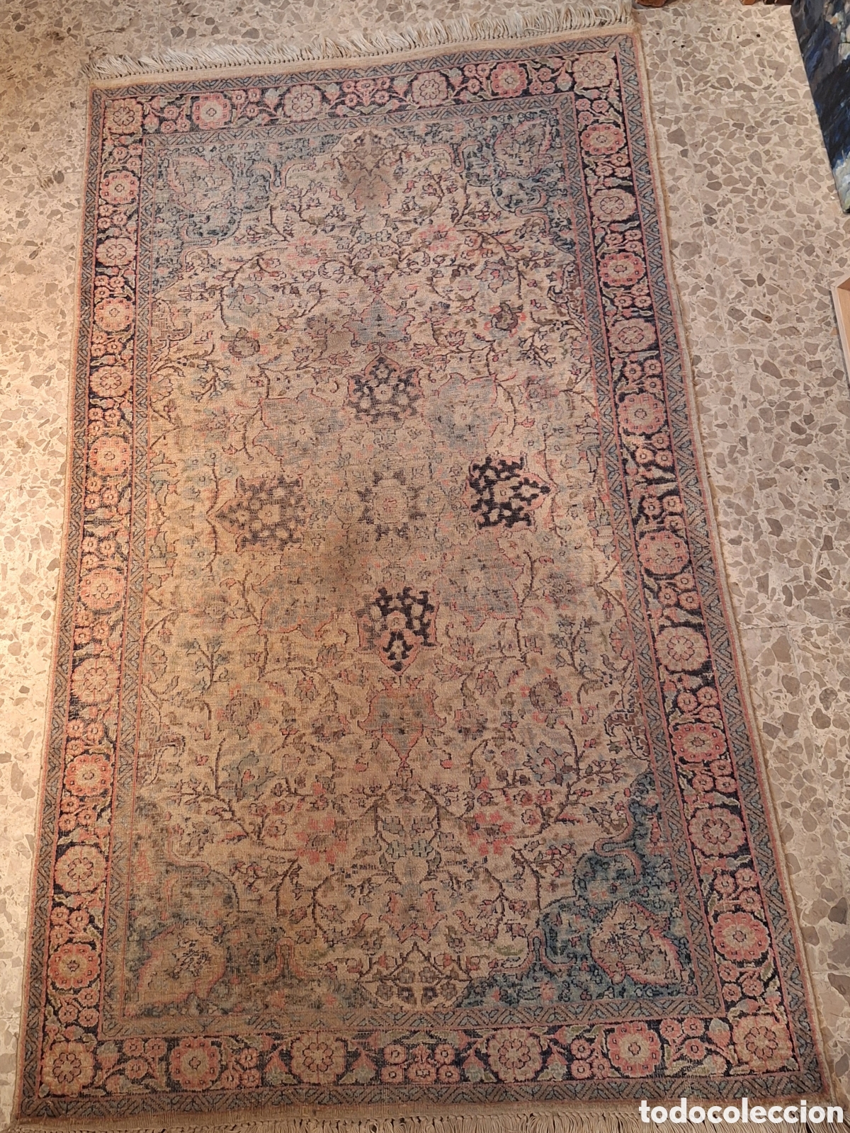 Antig&uuml;edades: ALFOMBRA KERMAN LAVAR (SURESTE DE IR&Aacute;N) DE 1920-50