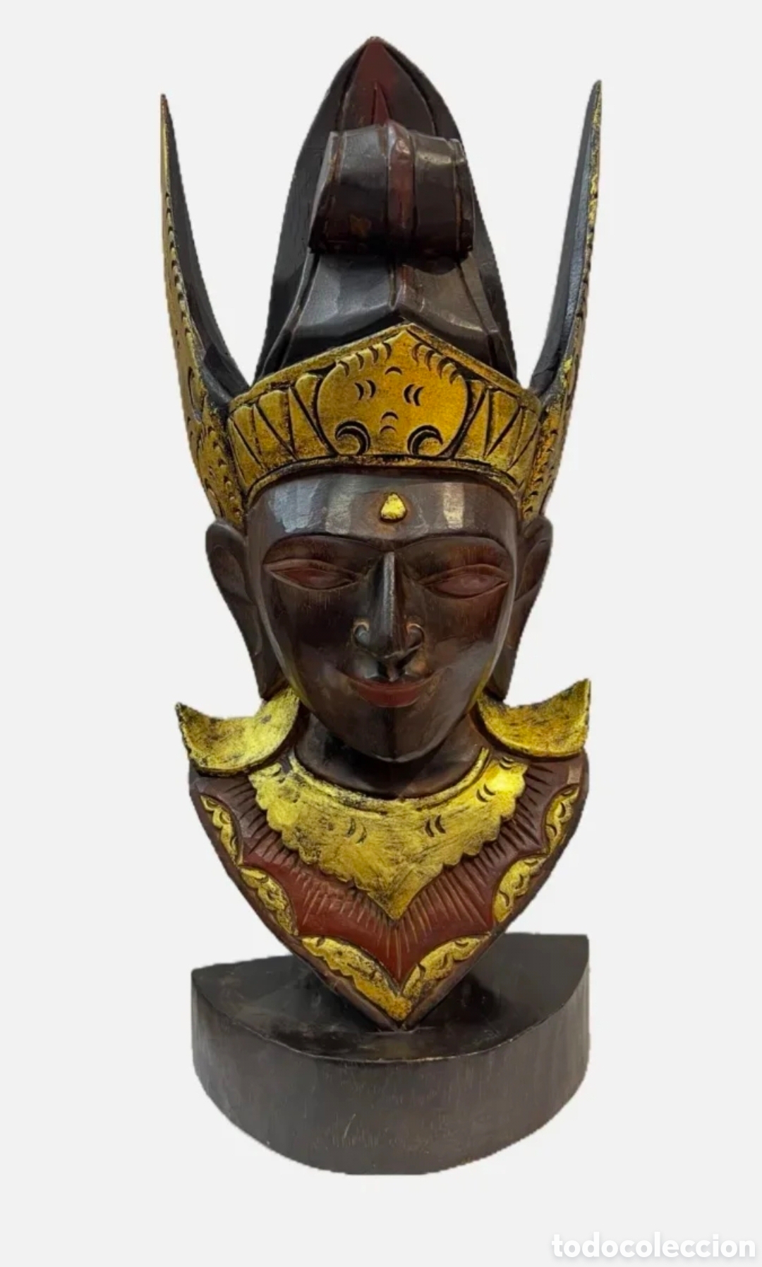 Antig&uuml;edades: Figura Decorativa Madera Tallada